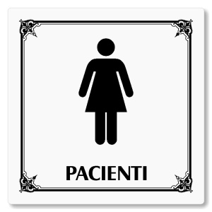 WC ženy pacienti, 118x118mm, bílá, Nebraska